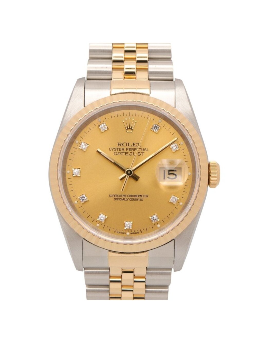 Rolex Watch Datejust Diamond 18k Stainless Steel